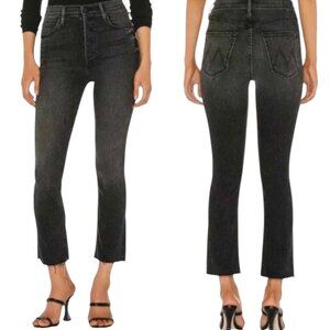 Mother The Pixie Dazzler Ankle Fray Jeans Size 27 In Night Shadow Wash Stretch